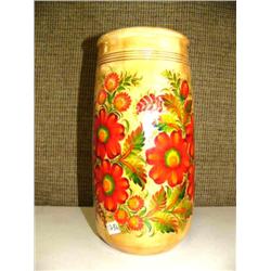 CHOICE on 3 wood Russian vases (3)