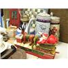 Image 5 : Lot of: kerosene lamp, beer stein, old Christmas collectable, and misc. dishes (235)