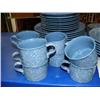 Image 2 : Lot of approx. 44 Mikasa Ultra Stone Country blue dishware (235)