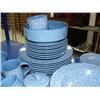 Image 3 : Lot of approx. 44 Mikasa Ultra Stone Country blue dishware (235)
