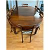 Image 1 : Vintage Wooden Dining Table with Crank & 8 Chairs