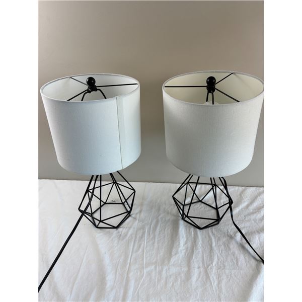 Pair of Geometric Table Lamps
