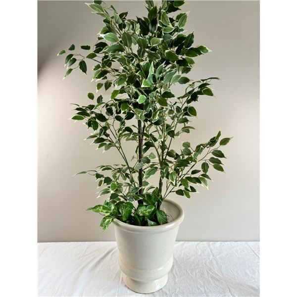 Large Pot with Faux Tree