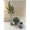 Image 1 : 2 Pottery & 1 Glass Vase