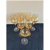 Image 1 : 7 Crackle Glass Coloured Wine Glasses