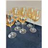 Image 2 : 7 Crackle Glass Coloured Wine Glasses