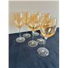 Image 3 : 7 Crackle Glass Coloured Wine Glasses