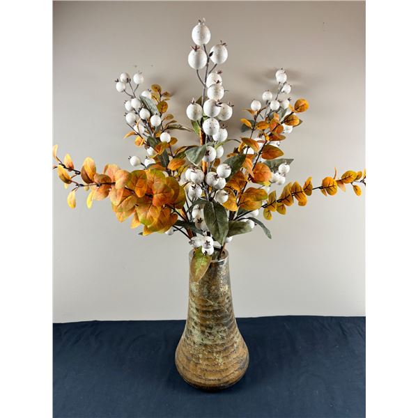 Vase with Faux Flowers