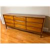 Image 1 : Vintage "Satin Walnut" 9 Drawer Dresser