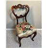 Image 1 : Antique Floral Upholstered Chair