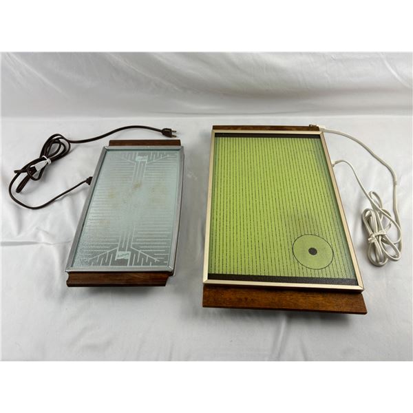 2 Vintage Warming Trays