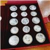 Image 2 : 1980 USSR Moscow Olympic 13th Olympiad Set 28 Coins 90% Silver 20.805 Troy Ounces