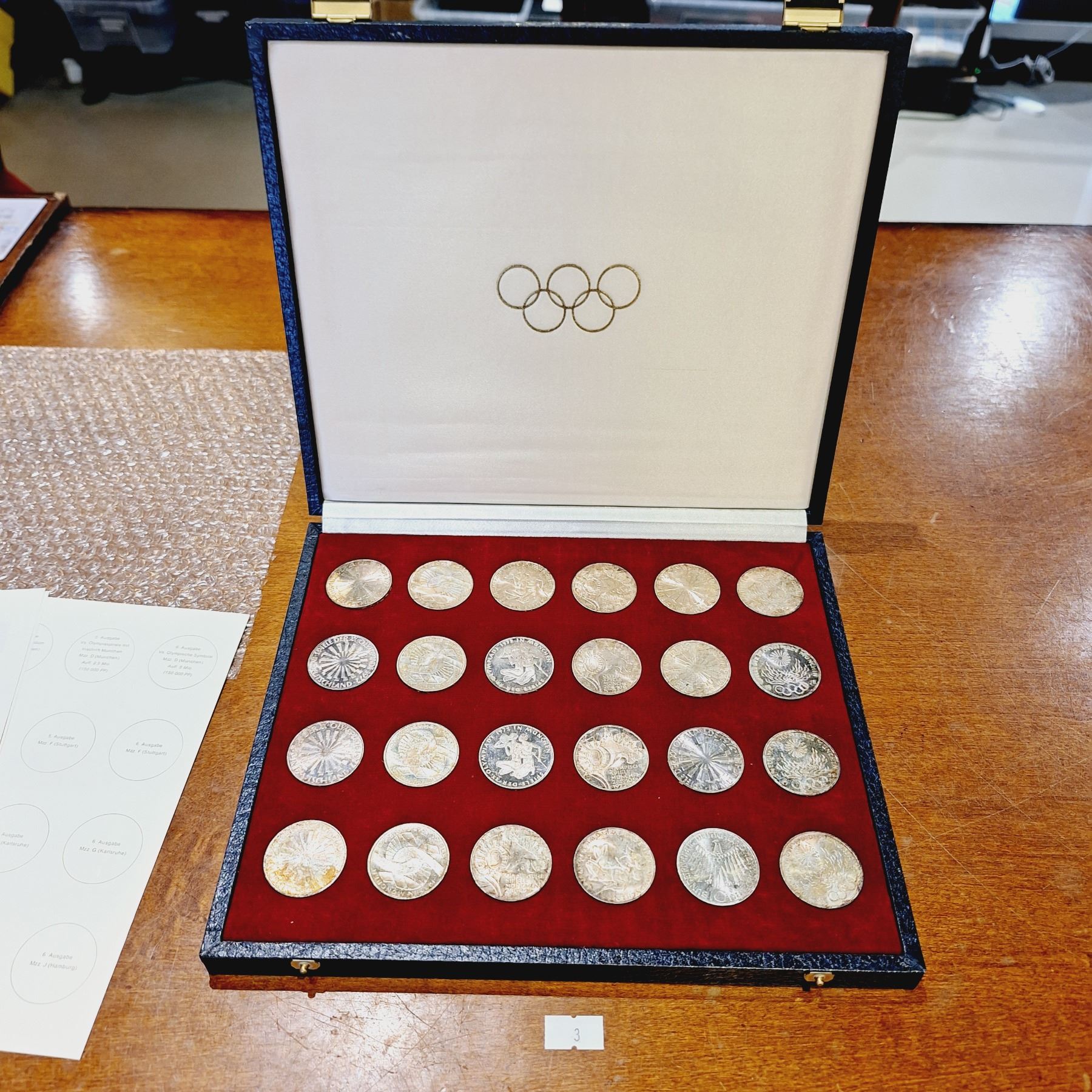 1972 Munich Olympic Coin Set of 24 374.4g 62.5% Silver - Beck Auctions Inc. 1972 Munich Olympic Coin Set of 24 374.4g 62.5% Silver - Beck Auctions Inc.