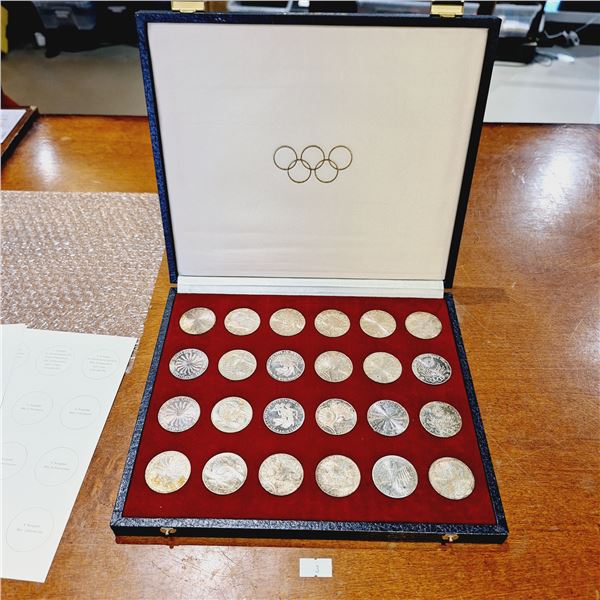 1972 Munich Olympic Coin Set of 24 374.4g 62.5% Silver