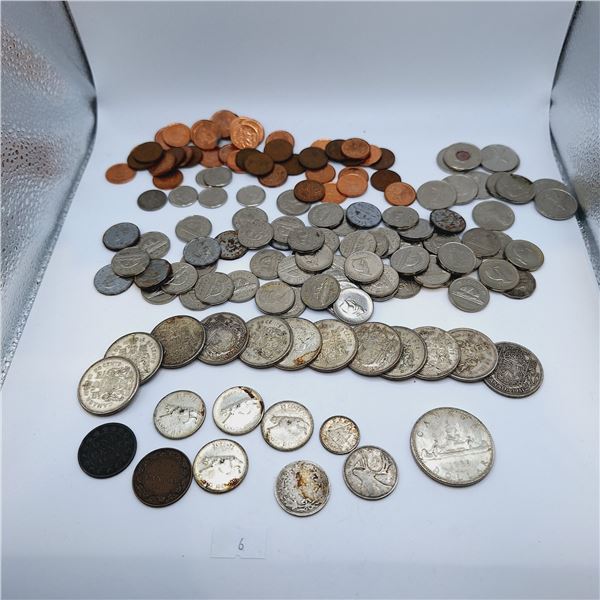 Assorted Canadian Coins with 200.1g 80% Silver