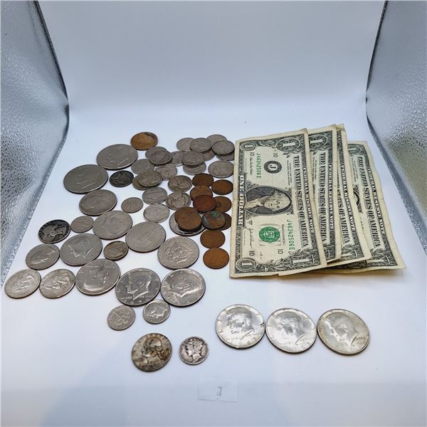 Assorted American Currency 8.5g 90% Silver, 34.3g 40% Silver