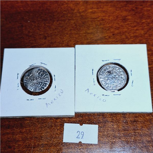Set of Two Antique Hammered Coins
