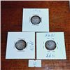 Image 2 : Set of Six 3 Pence Antique Coins from Great Britain