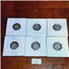 Image 1 : Set of Six Antique 3 Pence Coins from Great Britain