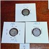 Image 2 : Set of Six Antique 3 Pence Coins from Great Britain