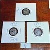 Image 3 : Set of Six Antique 3 Pence Coins from Great Britain