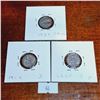 Image 4 : Set of Six Antique 3 Pence Coins from Great Britain