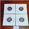 Image 2 : Set of Eight Antique 3 Pence Coins from Great Britain