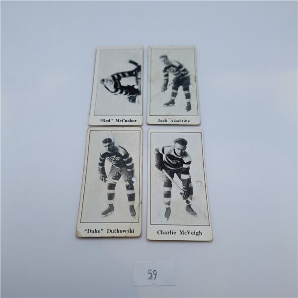 1923/24 Paulin's Candy Hockey Cards Set of 4