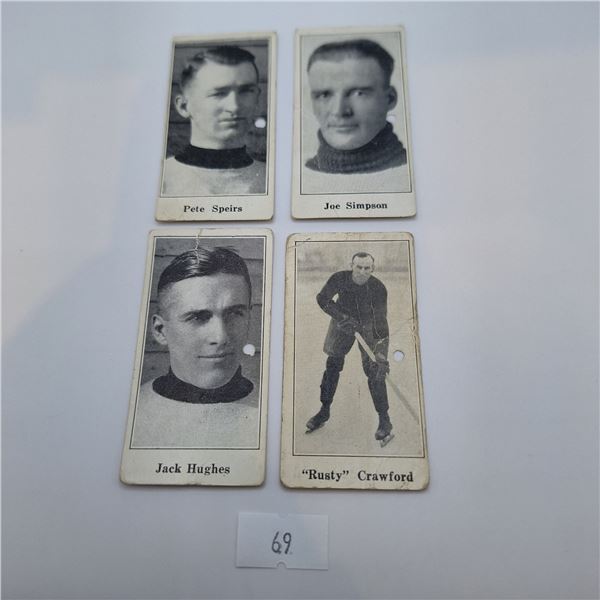 1923/24 Paulin's Candy Hockey Cards Set of 4