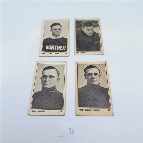 1924/25 Maple Crispette Hockey Cards Set of 4