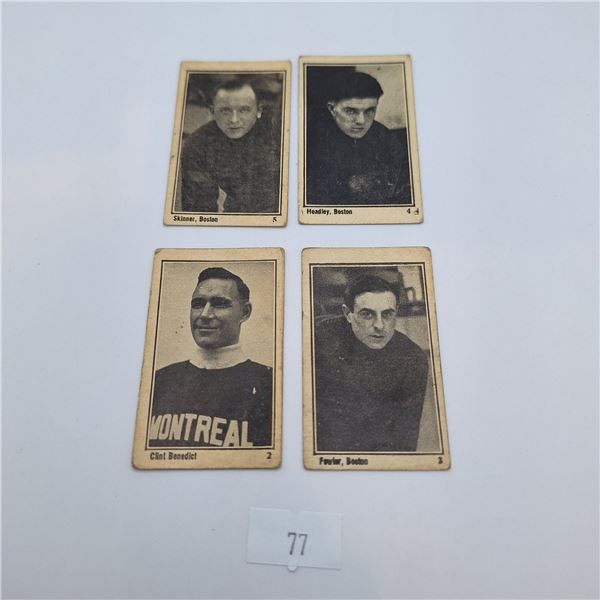 1924/25 Maple Crispette Hockey Cards Set of 4