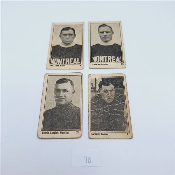 1924/25 Maple Crispette Hockey Cards Set of 4