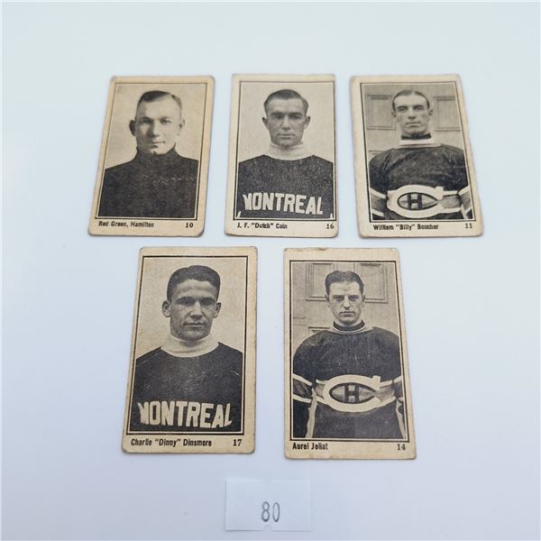 1924/25 Maple Crispette Hockey Cards Set of 5