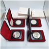 Image 1 : Set of 4 1978 Commonwealth Games Proof Dollars 93.2g 50% Silver