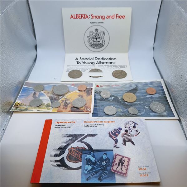 1982, 1988 Uncirculated Sets, Tokens, Hockey Stamp Book