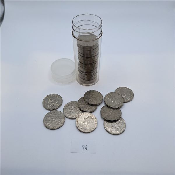 Tube of George V Nickels