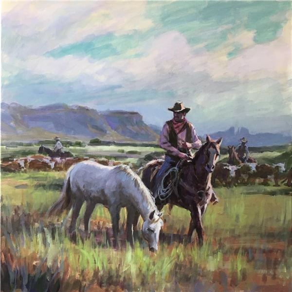 Cattle Drive West by Richard Ho ORIGINAL