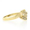 Image 5 : ArtCarved 14K Gold .45 ctw Round Brilliant Pave Diamond Curved 3 Row Polished Ri