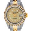 Image 2 : Rolex Ladies Quickset Two Tone 18K Yellow Gold And Steel Champagne Diamond Datej