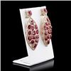 Image 3 : 26.17 ctw Ruby and 3.54 ctw Diamond 14K Yellow Gold Earrings