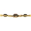 Image 6 : Antique 14K+ Gold 7" Agate Cameo Multi Shape Repousse Work Slide Charm Bracelet
