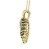 Image 5 : 14k Yellow Gold 1.08 ctw Diamond & Sapphire Cluster Open Heart Pendant & 21" Cha