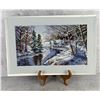 Image 1 : Needlepoint Panel Cabin In Winter