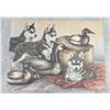 Image 1 : Patti Lindstrand Siberian Huskies Print