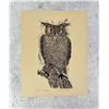 Lawrence Coon Owl Woodblock Print