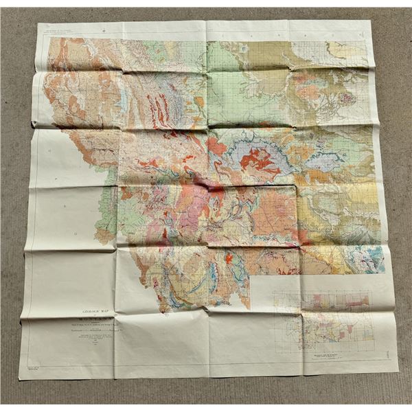 1958 USGS Geologic Map Of Montana