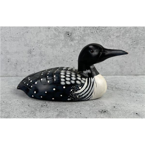 Carved Wood Loon Decoy