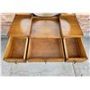 Image 2 : Antique English Oak Vanity With Mirror