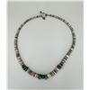 Image 2 : Zuni Shell Turquoise Heishi Bead Necklace