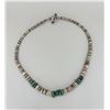 Image 3 : Zuni Shell Turquoise Heishi Bead Necklace